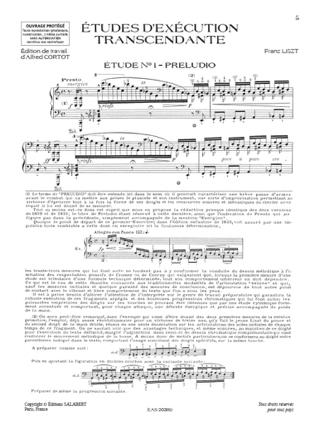 Etudes d'exécution transcendante - LISZT - Partition - Piano